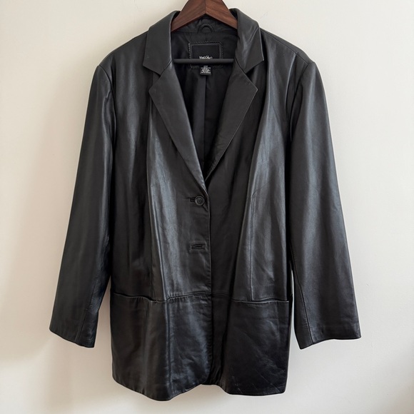 Mossimo Supply Co. Black Leather Blazer - Picture 1 of 5